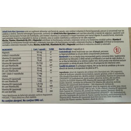 Urimil Forte Max Liposomes, 30 capsule, NaturPharma 769333