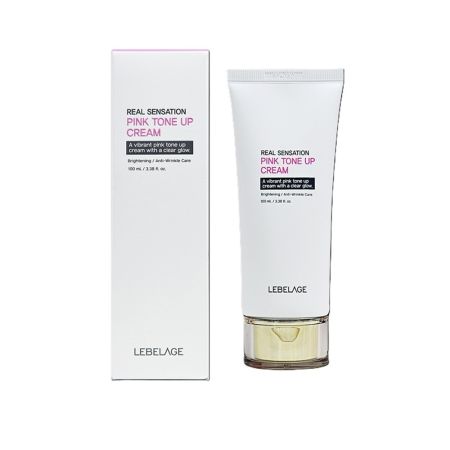 Crema iluminatoare Real Sensation Pink Tone Up, 100 ml, Lebelage