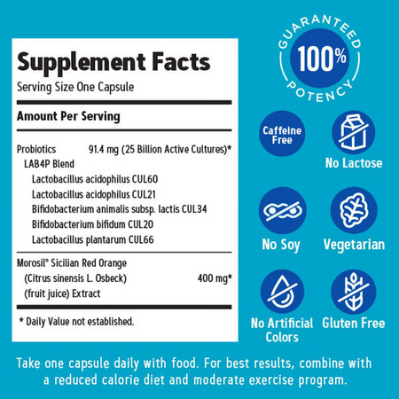Weight Loss Probiotic LAB4 Total Lean, 30 capsule, GNC 769416