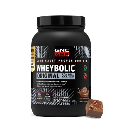 Proteina din zer Wheybolic AMP, Ciocolata, 841.6 g, GNC