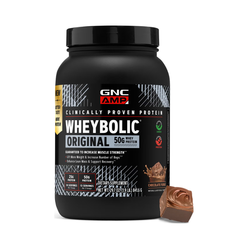 Proteina din zer Wheybolic AMP, Ciocolata, 841.6 g, GNC