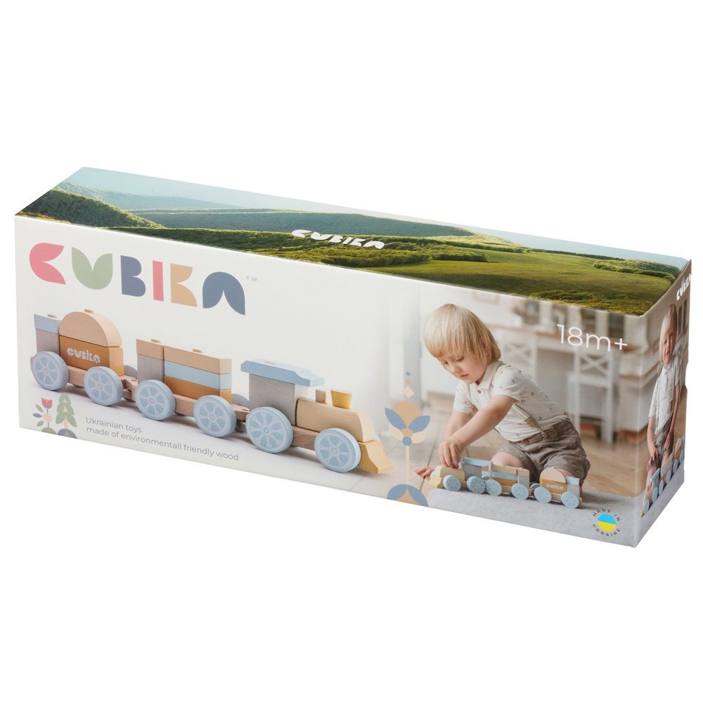 Jucarie din lemn, Trenuletul Expres, 18 luni+, Cubika