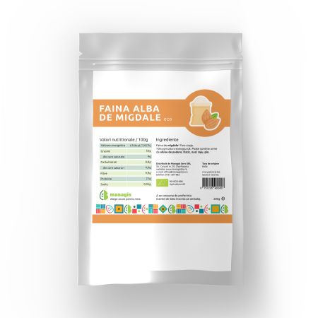 Faina alba de migdale Bio, 200 g, Managis