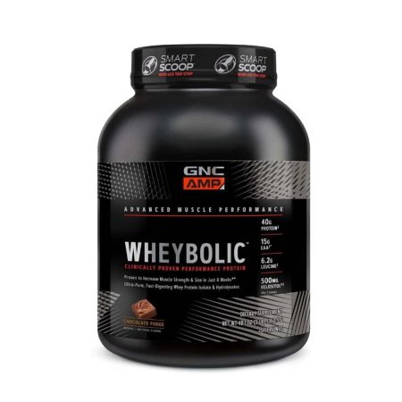 Proteina din zer Wheybolic AMP, Ciocolata, 1362.5 g, GNC