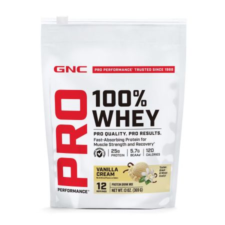 Proteina din zer Whey Pro Performance, Vanilie, 369 g, GNC