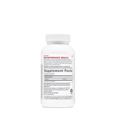 L-Glutamine Pro Performance, 1500 mg, 90 capsule, GNC 769532