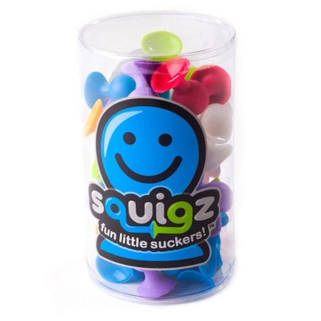 Set de constructie cu 22 de piese cu ventuze Squigz Starter, 3 ani+, Fat Brain