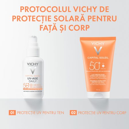 Lotiune hidratanta cu SPF 50+ Capital Soleil, 150 ml, Vichy 770088