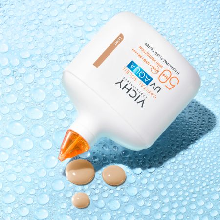 Fluid hidratant colorat SPF 50 Capital Soleil Uv Aqua, 50 ml, Vichy 770122