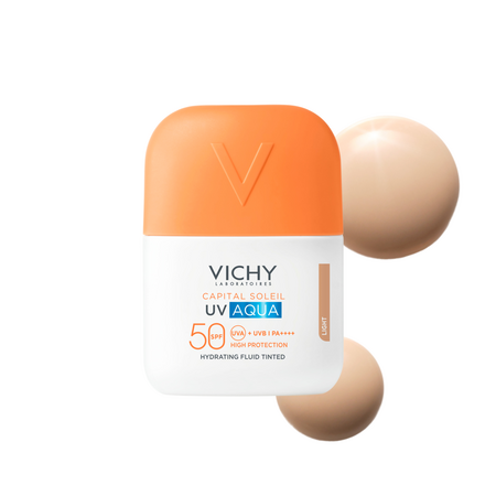 Fluid hidratant colorat cu SPF 50 Capital Soleil Uv Aqua, 50 ml, Vichy 770109