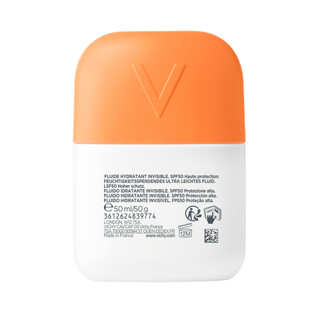 Fluid hidratant colorat cu SPF 50 Capital Soleil Uv Aqua, Invizibil, 50 ml, Vichy 770133