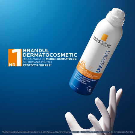 Spray invizibil de corp cu SPF 50+ Anthelios UVSport, 200 ml, La Roche Posay 770211