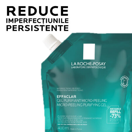 Rezerva gel purifiant micro-exfoliant Effaclar, 400 ml, La Roche Posay 770230