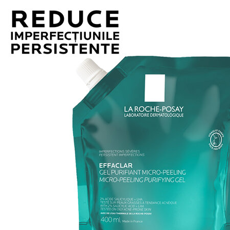 Rezerva reincarcare gel purifiant micro-exfoliant Effaclar, 400 ml, La Roche Posay 816631