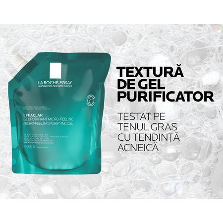 Rezerva reincarcare gel purifiant micro-exfoliant Effaclar, 400 ml, La Roche Posay 816637