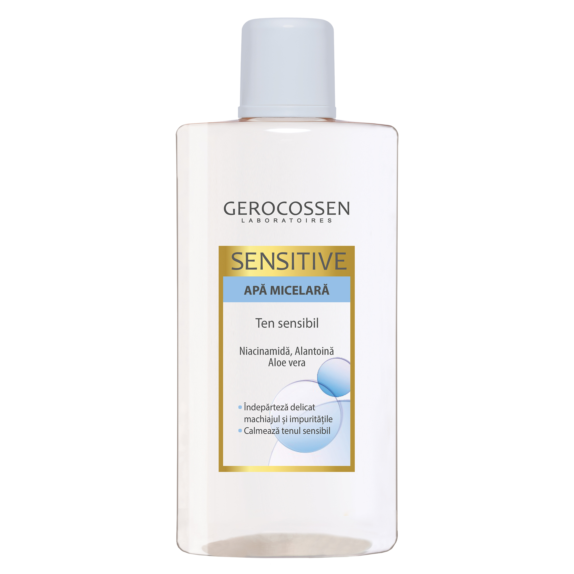 Apa micelara Sensitive cu Niacinamida, Alantoina si Aloe Vera, 300 ml, Gerocossen