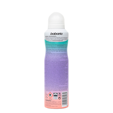 Deodorant spray fara alcool anti pete albe Invisible, 200 ml, Babaria 770657