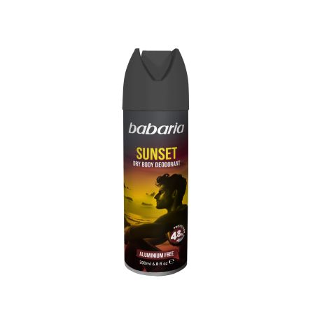 Deodorant spray fara aluminiu pentru barbati cu protectie 48h Sunset, 200 ml, Babaria