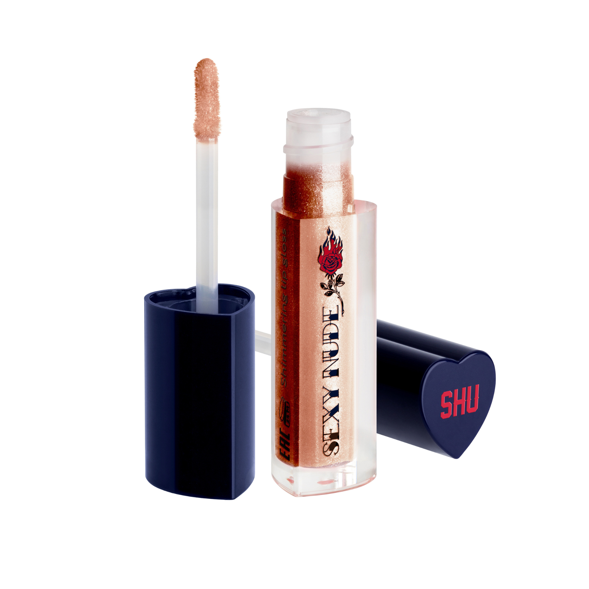 Luciu de buze Shimmering Sexy Nude, 448 Sparkling Cacao, 4 ml, Shu