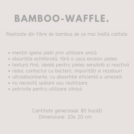 Prosoape faciale de unica folosinta Bamboo, pachet xxl, 80 bucati, Towl 771000