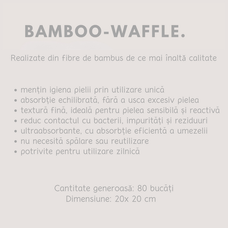 Prosoape faciale de unica folosinta Bamboo, pachet xxl, 80 bucati, Towl 771000