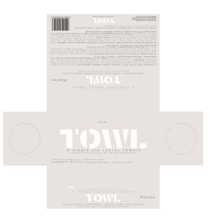 Prosoape faciale de unica folosinta Bamboo, pachet xxl, 80 bucati, Towl 771001