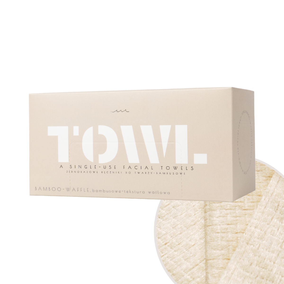 Prosoape faciale de unica folosinta Bamboo, pachet xxl, 80 bucati, Towl