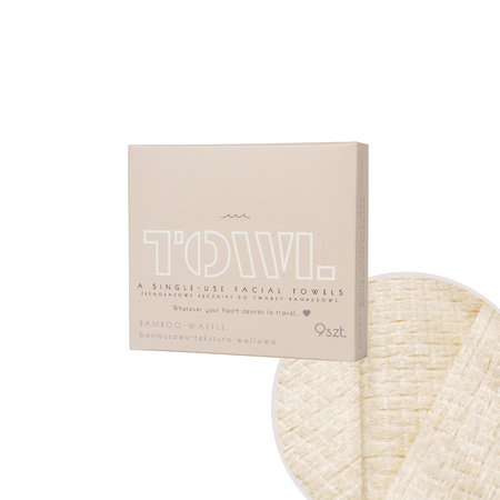 Prosoape faciale de unica folosinta Bamboo, travel, 9 bucati, Towl