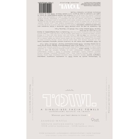 Prosoape faciale de unica folosinta Bamboo, travel, 9 bucati, Towl 771007