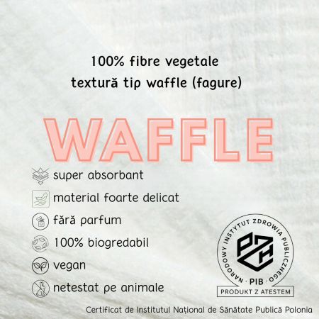 Prosoape faciale de unica folosinta Waffle, pachet xxl, 80 bucati, Towl 771017