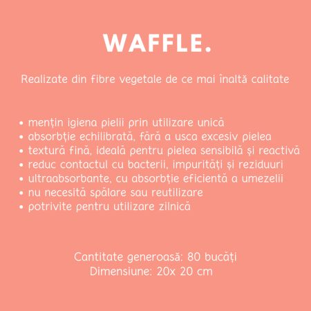 Prosoape faciale de unica folosinta Waffle, pachet xxl, 80 bucati, Towl 771019