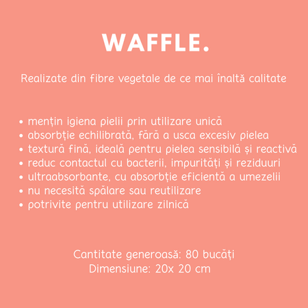 Prosoape faciale de unica folosinta Waffle, pachet xxl, 80 bucati, Towl 771019
