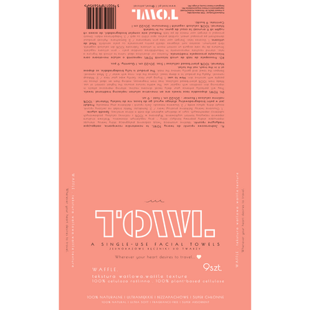 Prosoape faciale de unica folosinta Waffle, travel, 9 bucati, Towl 771027