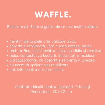 Prosoape faciale de unica folosinta Waffle, travel, 9 bucati, Towl 771026