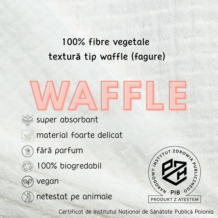 Prosoape faciale de unica folosinta Waffle, travel, 9 bucati, Towl 771025