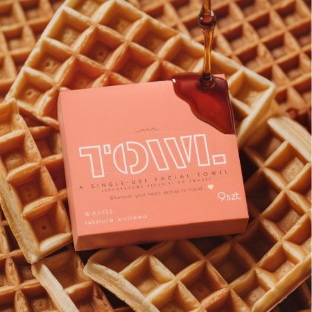 Prosoape faciale de unica folosinta Waffle, travel, 9 bucati, Towl 771024