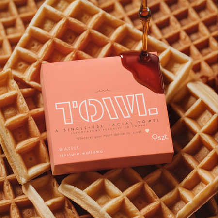 Prosoape faciale de unica folosinta Waffle, travel, 9 bucati, Towl 771024