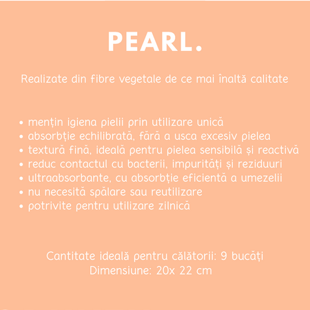 Prosoape faciale de unica folosinta Pearl, travel, 9 bucati, Towl 771033
