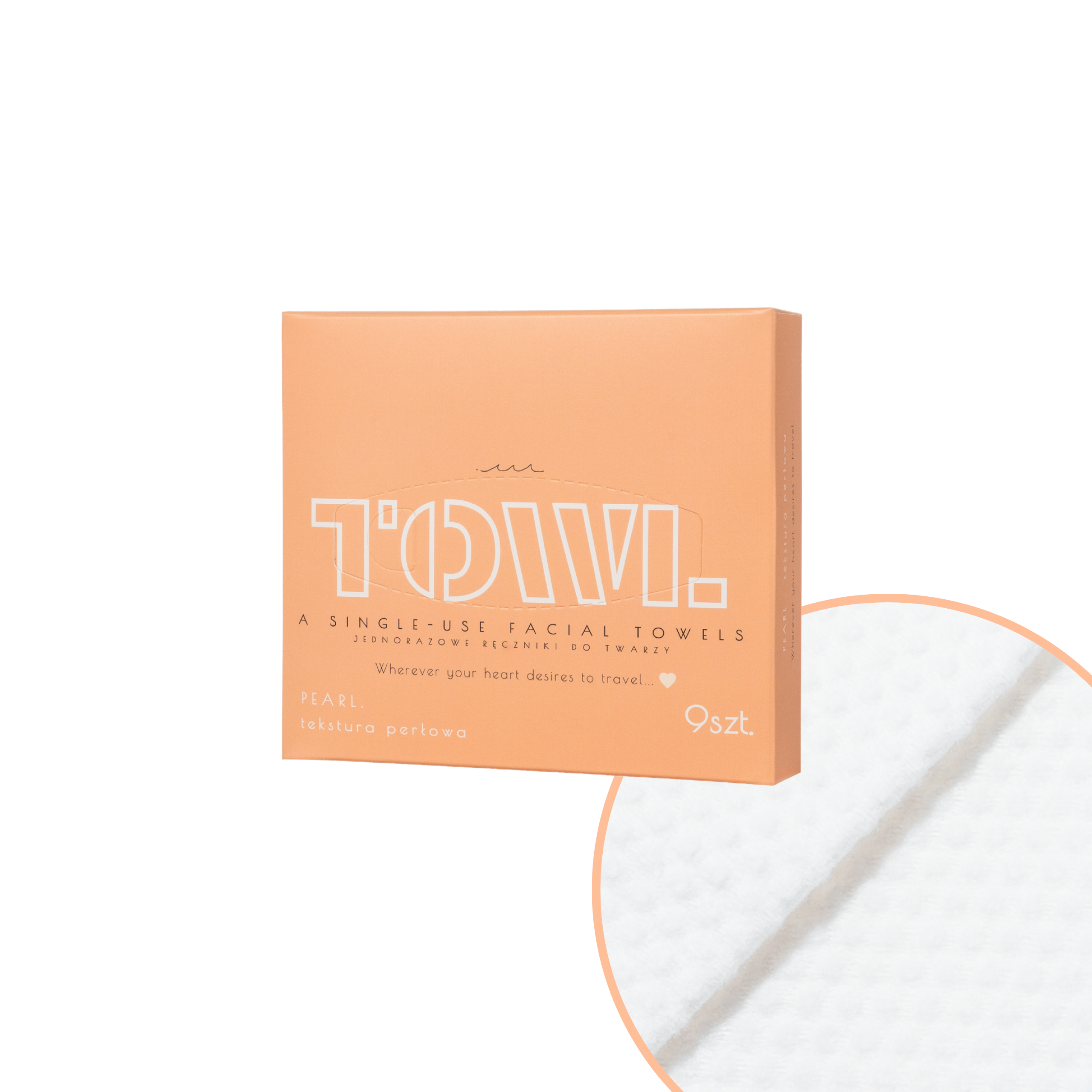 Prosoape faciale de unica folosinta Pearl, travel, 9 bucati, Towl