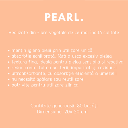 Prosoape faciale de unica folosinta Pearl, pachet xxl, 80 bucati, Towl 771049