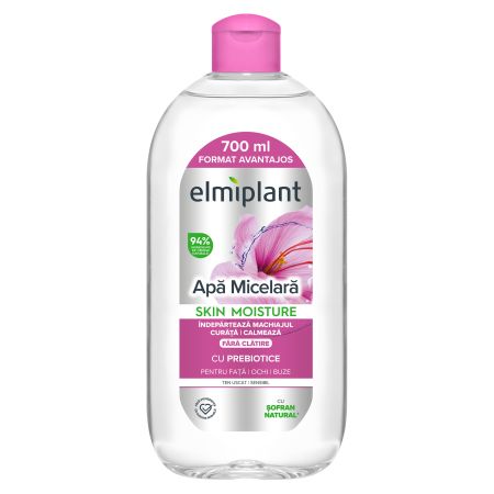 Apa micelara pentru ten uscat, sensibil Skin Moisture, 700 ml, Elmiplant