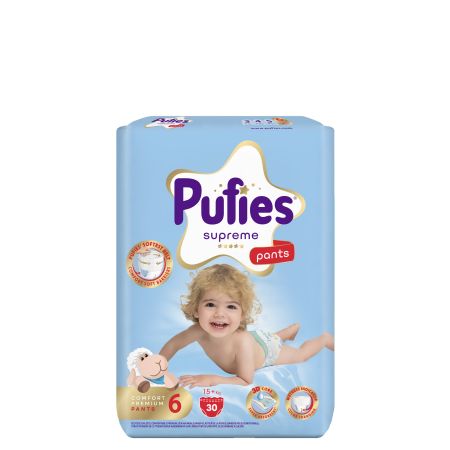 Scutece chilotel Supreme, Nr.6, 15+ kg, 30 buc, Pufies