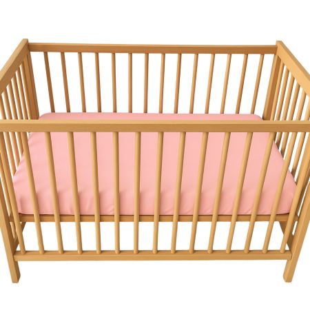 Cearceaf bumabc cu interior impermeabil, 60x120 cm, Roz, Twindeco