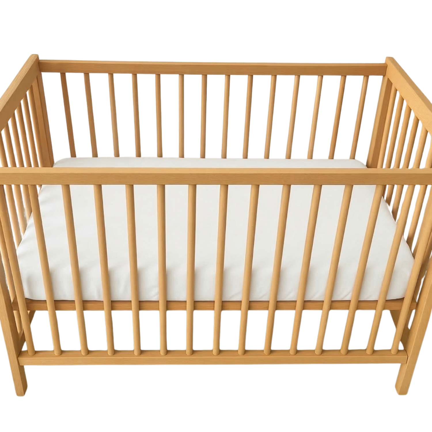 Cearceaf cu elastic dublat 2 in 1 din bumbac, cu interior impermeabil, 60x120 cm, Alb, Twindeco