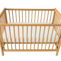Cearceaf cu elastic dublat 2 in 1 din bumbac, cu interior impermeabil, 60x120 cm, Alb, Twindeco