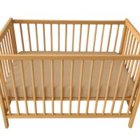 Cearceaf cu elastic dublat 2 in 1 din bumbac, cu interior impermeabil, 60x120 cm, Bej, Twindeco