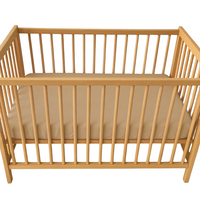 Cearceaf cu elastic dublat 2 in 1 din bumbac, cu interior impermeabil, 60x120 cm, Bej, Twindeco