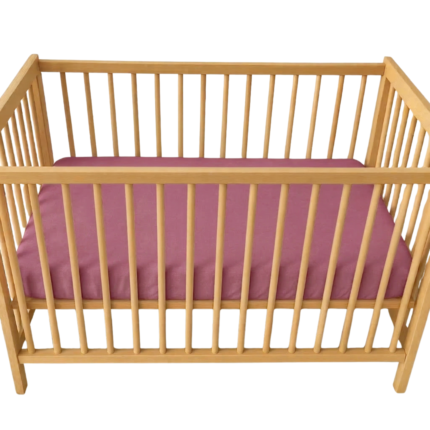 Cearceaf cu elastic dublat 2 in 1 din bumbac, cu interior impermeabil, 60x120 cm, Mov, Twindeco