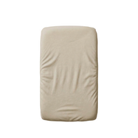 Cearceaf cu elastic dublat 2 in 1 din bumbac, cu interior impermeabil, 50x90 cm, Bej, Twindeco