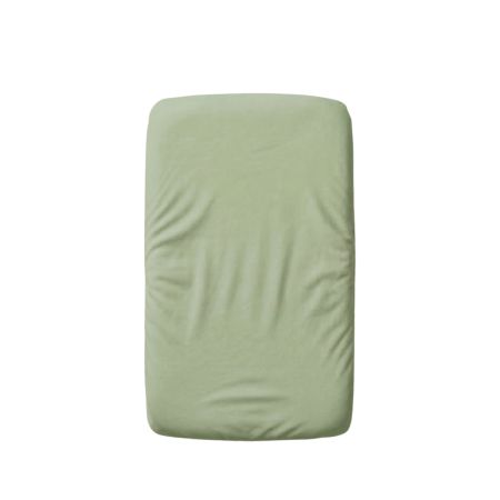 Cearceaf cu elastic dublat 2 in 1 din bumbac, cu interior impermeabil, 50x90 cm, Menta, Twindeco